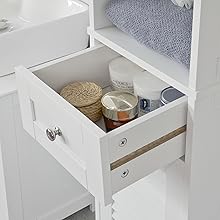 Meuble Colonne De Salle De Bain Armoire Haute Meuble Rangement FRG236-W SoBuy® -Songmics Soldes Magasin