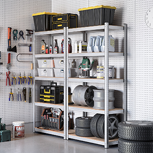 Lagerregale mit 5 Regalböden, 180 x 90 x 40 cm, bis 875 kg belastbar