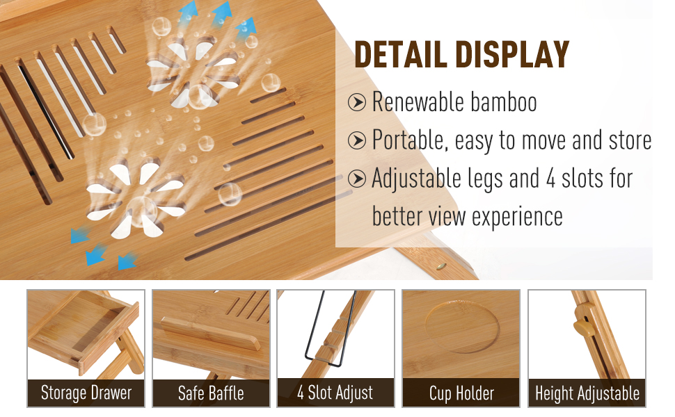 HOMCOM Portable Laptop Desk Notebook Tray PC Bed Table Drawer Adjustable Bamboo -Office Furniture Store AAHKMJXYDAFdJAOAIMEbOAchlkWZ0oakZn uVZ0mPidMNbILvCvspZ4oG3fPgIqc1P05C5SmPDKg0UZdk7akth5Aiv61A0OvtYgE44ih51T