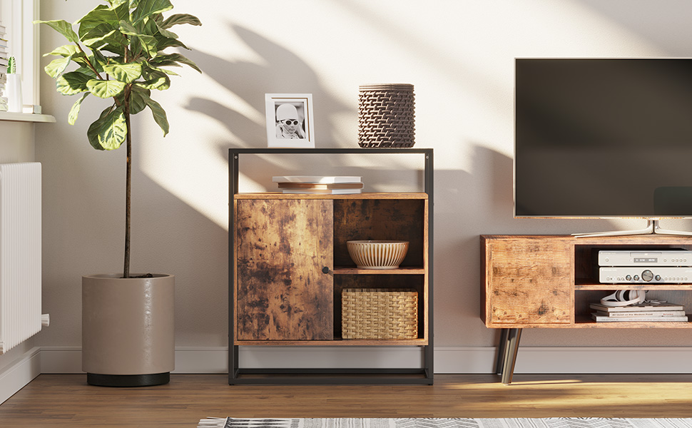 VASAGLE Armario de Pie, Armario de Almacenamiento del Comedor, Mesa de