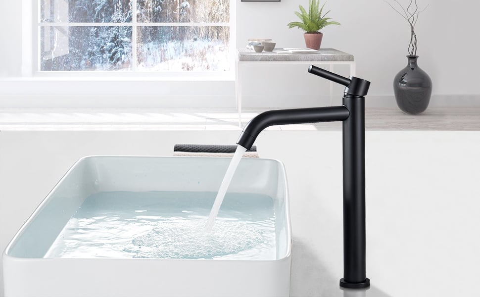 schwarz Wasserhahn Bad einhandarmatur aufsatz waschbecken waschtischarmatur 