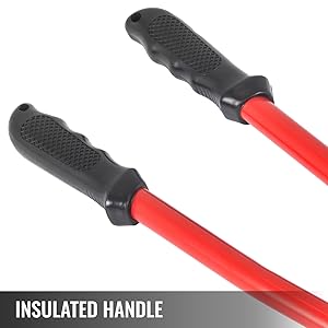 VEVOR Pince à Sertir Hydraulique 24", Pince Coupe Cable Acier Allié, Pince à Sertir 5 Rainures Pour Manchon 1/16'', 3/32'', 1/8'', 5/32"et 3/16" 14 Pince à Sertir Hydraulique