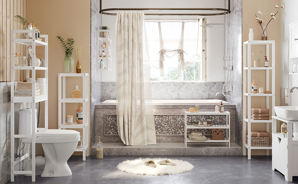 Meuble WC en bambou