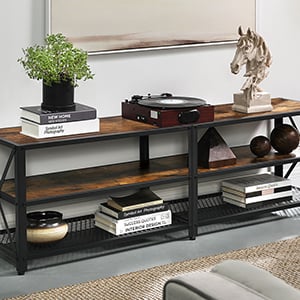 VASAGLE Mueble TV de hasta 60 Pulgadas, Mesa de TV para Salon, 140 x 39