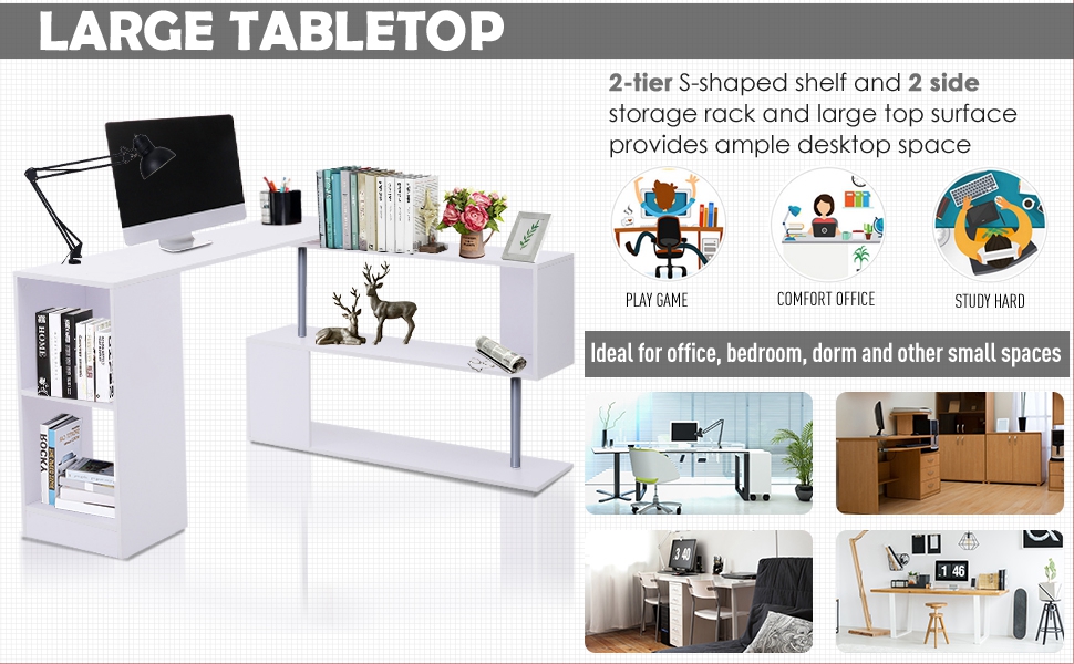 L shaped deals 360 desk