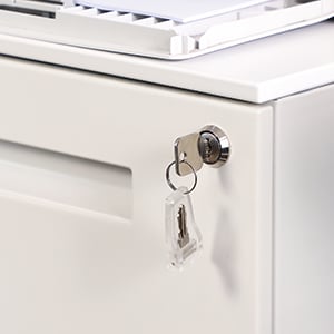 Gabinete de Archivos Móvil, con 2 Cajones, Cierre, para Documentos de