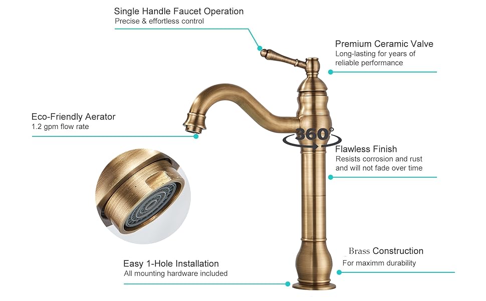 copper tap for bathroom