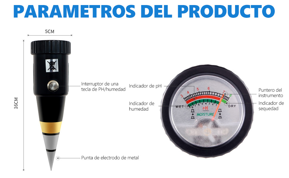 Misuratore di pH del terreno