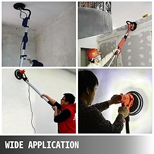 VEVOR Ponceuse Orbitale Filaire 850W, Ponceuse Excentrique Filaire à LED 16 ponceuse orbitale