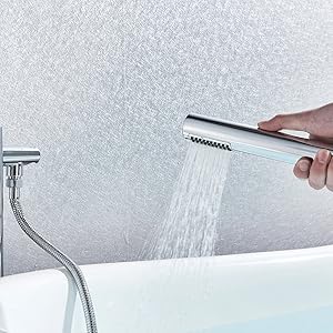 Free-standing bath tap.
