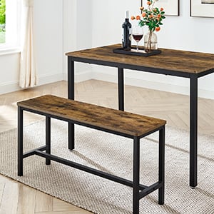 VASAGLE Juego de Mesa de Comedor y Sillas, Mesa de Cocina de 110 x 70 x