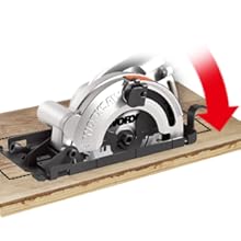 scie circulaire coupe bois sans fil électrique lame main guide parallèle outil outillage puissant