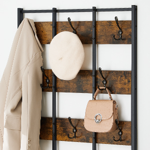 VASAGLE Portemanteau, Meuble d’entrée, Vestiaire, Portant, avec Banc et