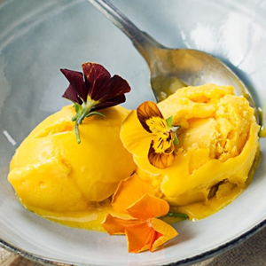 Sorbetto al mango e basilico