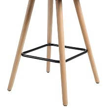 WOLTU Bar Stools Set of 2 PCS Soft Linen Seat Bar Chairs Breakfast Kitchen Counter Chairs Solid