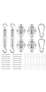 Accessoire pour voile d'ombrage.