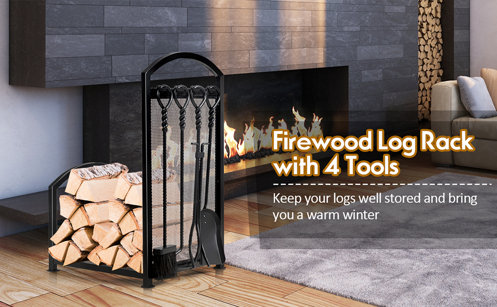 Fireplace Log Rack