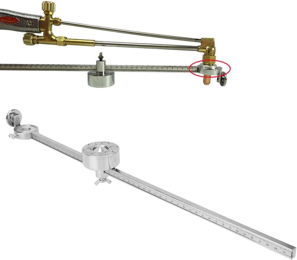 Guide Circulaire Pour Torche De Découpe Plasma - Rouleau De Boussole En Alliage D'aluminium Avec Règle - Compatible P80, Coupe Jusqu'à 100 Cm De Diamètre