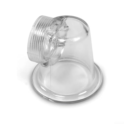 Coperchio Prefiltro Trasparente Di Ricambio Per Pompa Di Circolazione SPS 50 - 2 Pezzi In Plastica, Altezza 80 Mm