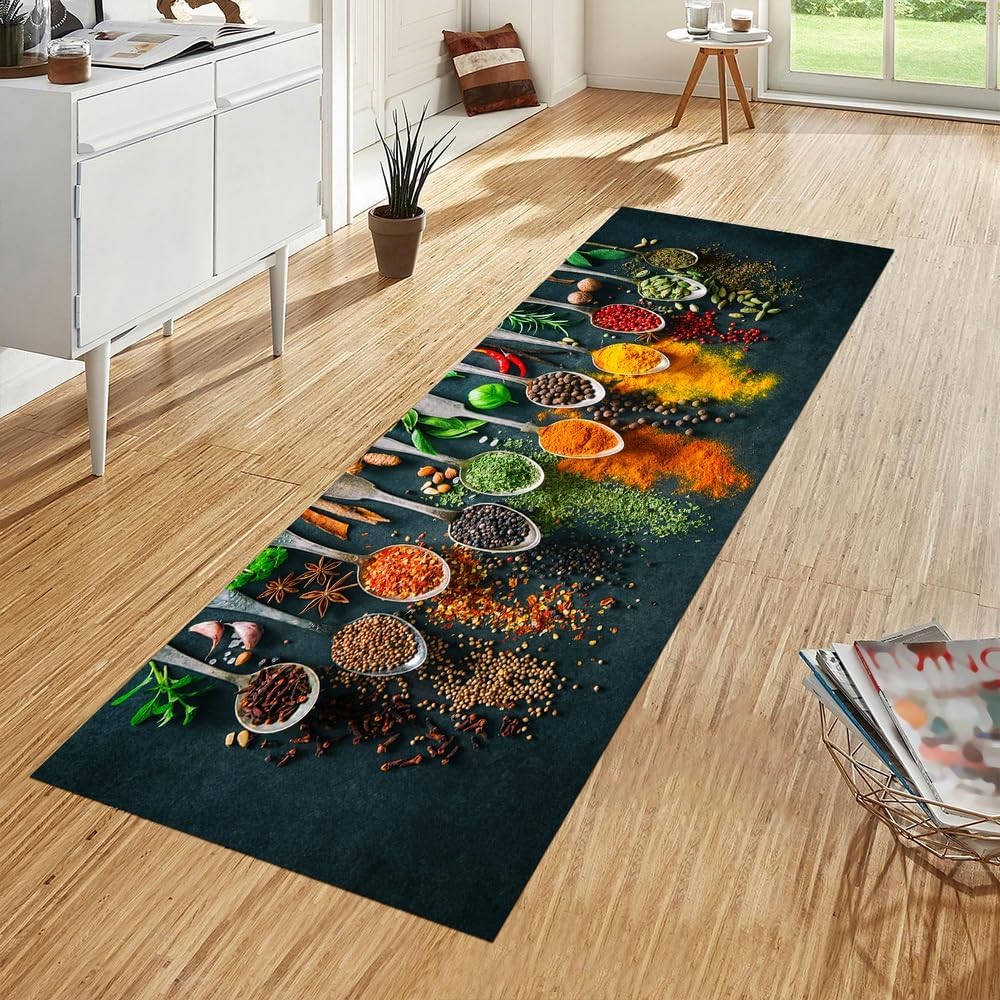 Tapis Chaise De Bureau Tapis De Cuisine En Vinyle Antidérapant - 100% Made In Italy - Imperméable Et Facile à Nettoyer - Design Moderne Protection Sol Cuisine