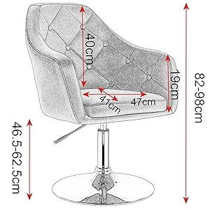 WOLTU Poltroncina Da Bar Sgabello Girevole Camera Da Letto Sedia Imbottita Moderna Grigio -Negozio al dettaglio VIDAXL || HOMCOM || Songmics