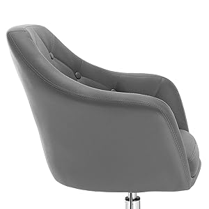 WOLTU Poltroncina Da Bar Sgabello Girevole Camera Da Letto Sedia Imbottita Moderna Grigio -Negozio al dettaglio VIDAXL || HOMCOM || Songmics