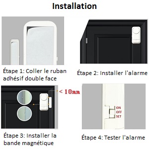 Alarma de puerta y ventana, sensor magnético inalámbrico, sistema de seguridad para el hogar para niños