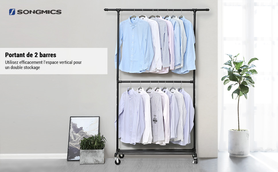 Porte-Manteau Industriel en Roulette