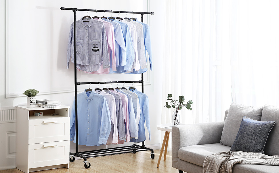 Porte-Manteau Industriel en Roulette