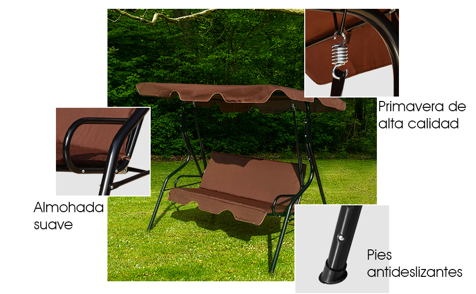 COSTWAY Balancín Columpio Jardín Con 3 Plazas Con Techo Banco Para Terraza Balcón Patio Exterior (Marrón) -Mano Mano Ventas AAHKMJXYDAFdJAOAIMEbOAchlkWZ0oakZn uVZ0mPidMNbILvCvspZ4oG3fPgIqc1P0E2Ldd2SM5eyc0OVoiwAdSdzDEn6abeuTe1sHh2DnlMDFWJwjvRyeBWl3gaQTzpjsY17l1op5YF2SFaTIt1czNf8uQ1ngTNNm4EttsMnsVuc 9lvzC2KF3d w lDKeUd8M M Fw7q7gl1gEkMH4Eq6ycU IXt NHE FQfy7f30QdNbX vyZCrnDzDA6anluME=