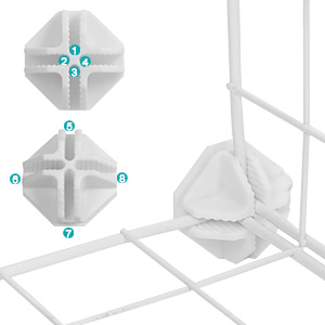 Steckregal, 16 Würfel Metalldraht Aufbewahrungssystem, DIY Schrank und