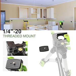 Plateau à dégagement rapide avec montage à vis 1/4"-20: ●Convient aux outils avec filetage femelle 1/4"-20. ●Plateau à dégagement rapide pour des transitions rapides entre les coups ou le travail. ●Le niveau de vue à bulle intégré peut vous aider à régler l'angle et la précision.