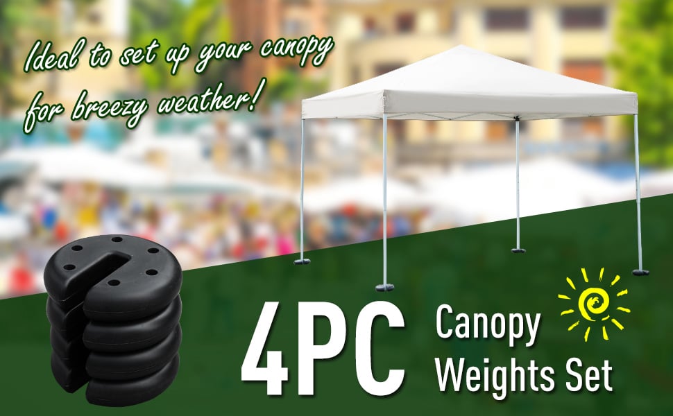 Outsunny Tent Weight Base 4pcs Gazebo Foot Leg Pole Anchor Weights Marquee -Outdoor Furniture Store