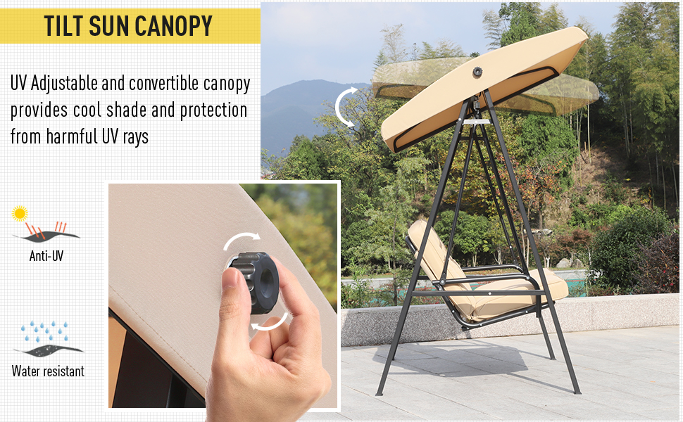 Outsunny 2 Seater Garden Outdoor Swing Chair Hammock W/ Steel Frame Beige -Outdoor Furniture Store AAHKMJXYDAFdJAOAIMEbOAchlkWZ0oakZn uVZ0mPidMNbILvCvspZ4oG3fPgIqc1P0E2Ldd2SM5eyc0OVoiwAdSdzDEn6abeuTe1sHh2DnlMPRkoqcaP7VdFCozd 7DME7F9UGBnrrtkGv8qEaeJKKX DOIZmX ZI71w26TeNjI