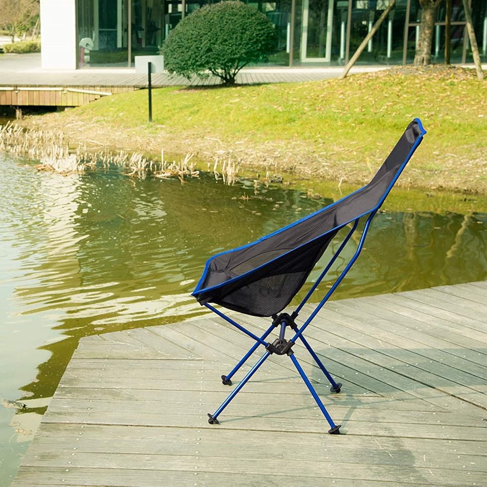 Portable Camping Chair Black Ourdoor Picnic Fishing Folding Chair