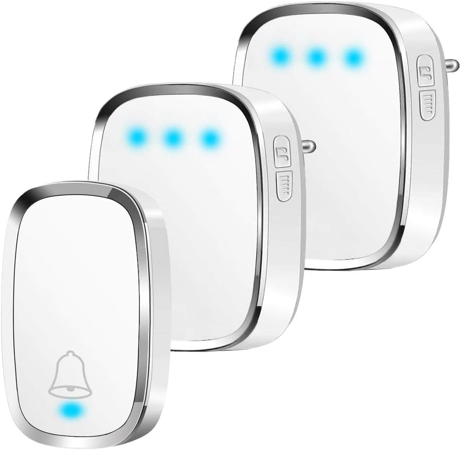 Carillon Et Sonnette Sonnette Sans Fil, Carillon Sans Fil Etanche à 300 Mètres De Portée, Kit De Carillon Avec LED Et 36 Mélodies Au 4 Niveau Volume Pour Maison, Bureau, Hôtel-1 Emetteur Et 2 Récepteu -Dagrand Magasin AAHKMJXYDAFdJAOAIMEbOAchlkWZ0oakZn uVZ0mPidMNbILvCvspZ4oG3fPgIqc1P0KVwAk0lI8CG YcIZ3NkBSquwHDblFHVO1lN9lGYoTeQ==