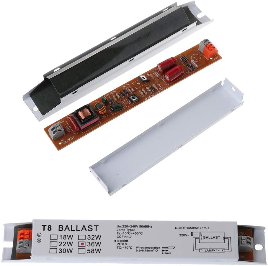 Ballast électronique T8 2 x 36 W - Lumière fluorescente - Démarrage instantané - Lampe à économie d'énergie - Durable et habile