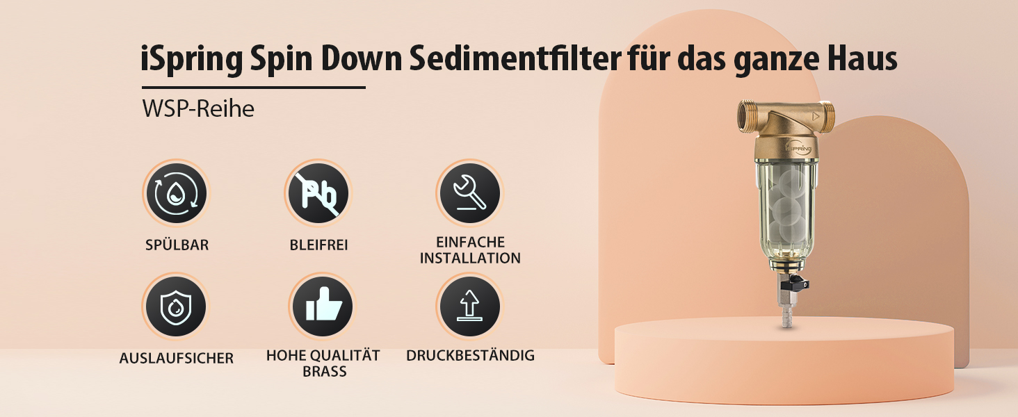 iSpring Rückspülfilter Wasserfilter Filter für das ganze Haus