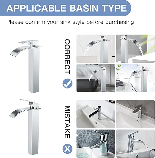 Black waterfall bathroom faucet single lever mixer
