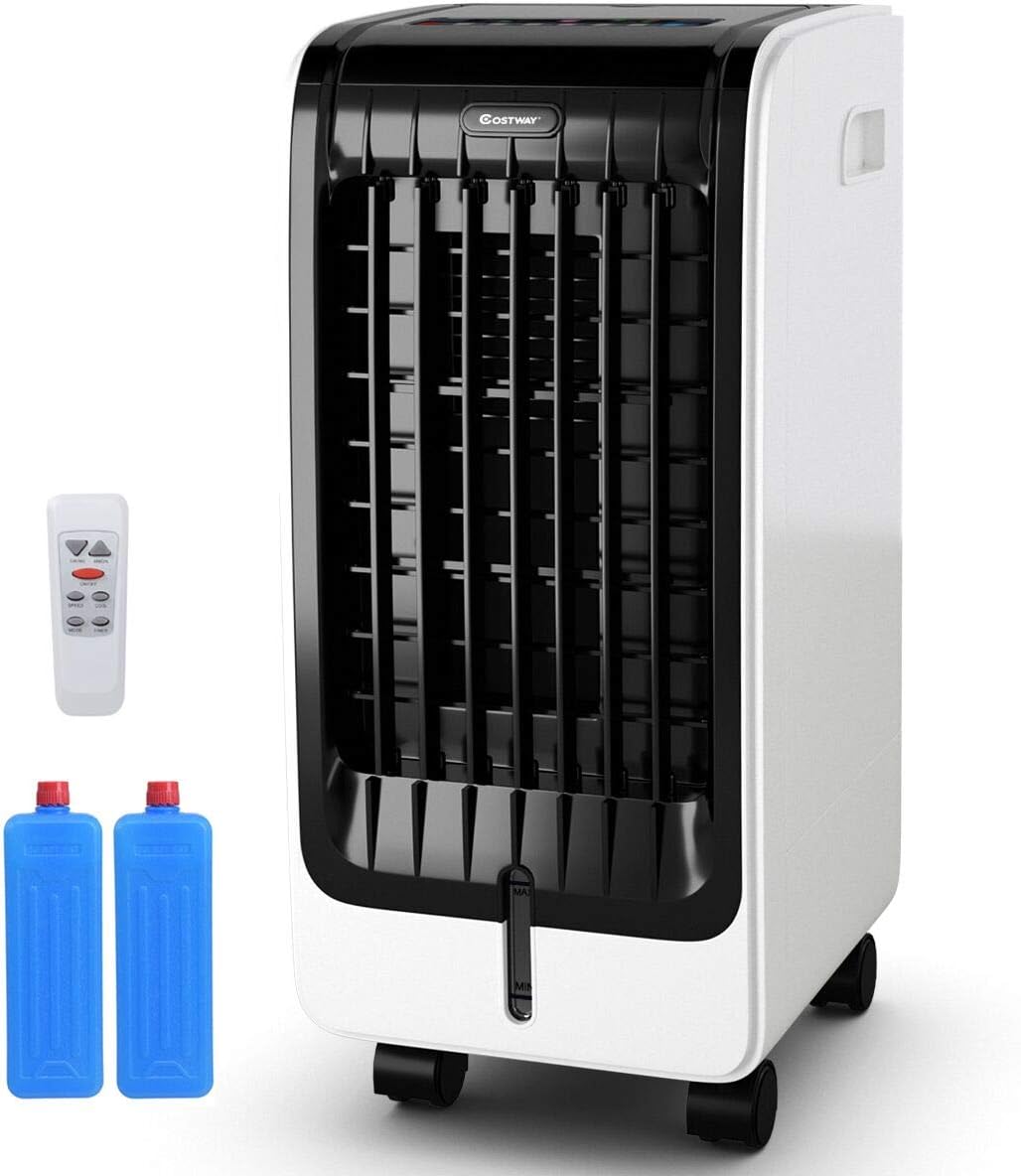 COSTWAY Rafraîchisseur D'Air Mobile 4 En 1 65W Réservoir 20L Ventilateur Humidificateur Oscillation 40° 3 Modes 4 Vitesses Minuterie 7,5H, 2 Glacières Inclus -Climatiseur Et Ventilateur AAHKMJXYDAFdJAOAIMEbOAchlkWZ0oakZn uVZ0mPidMNbILvCvspZ4oG3fPgIqc1P0SL3nYvD254EAkz5DouRCh1QKw8vz7Pioxaed SfiGhw==