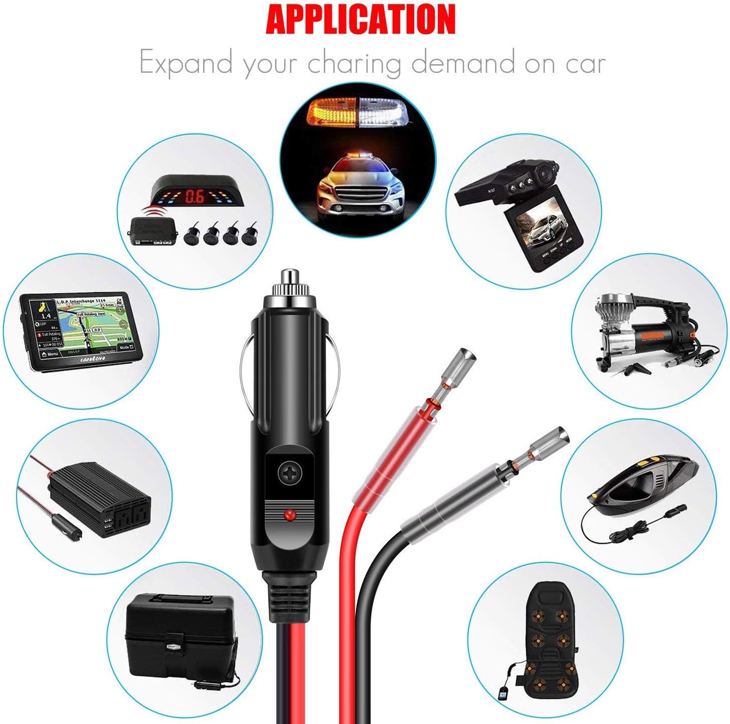 Adaptateur Allume Cigare Chargeur 4 ports USB et allume-cigare 12 / 24