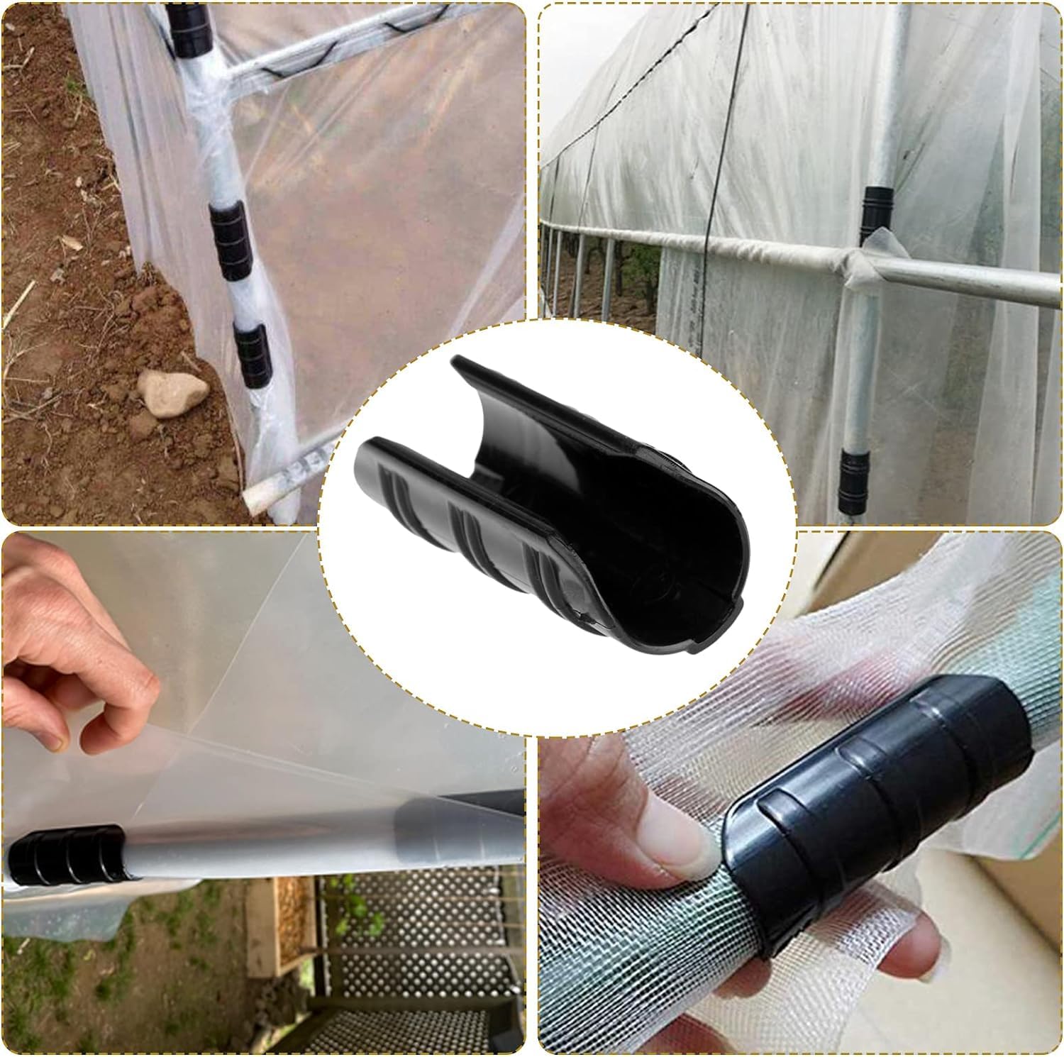 OTTFF Lot de 6 coupleurs demi-coniques en aluminium avec clips pour plaque de lit F34 F33