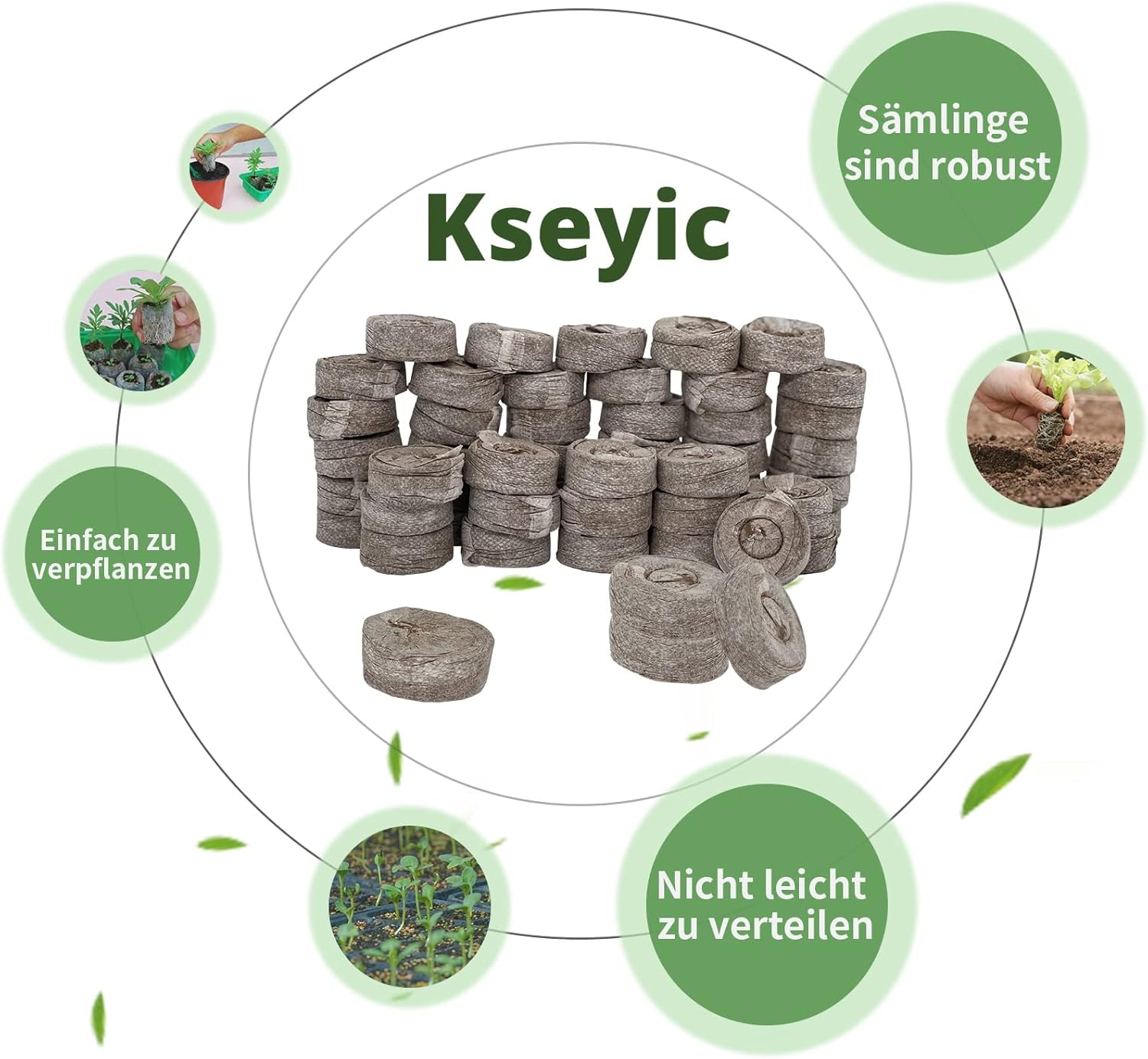 50 PCS Pastilles De Culture, Tourbe Compressée, Avec Nutriments Bloc De Nutrition Pour Semis, Pour La Culture De Plantes De Jardinage -Jardin Doux Soldes Magasin