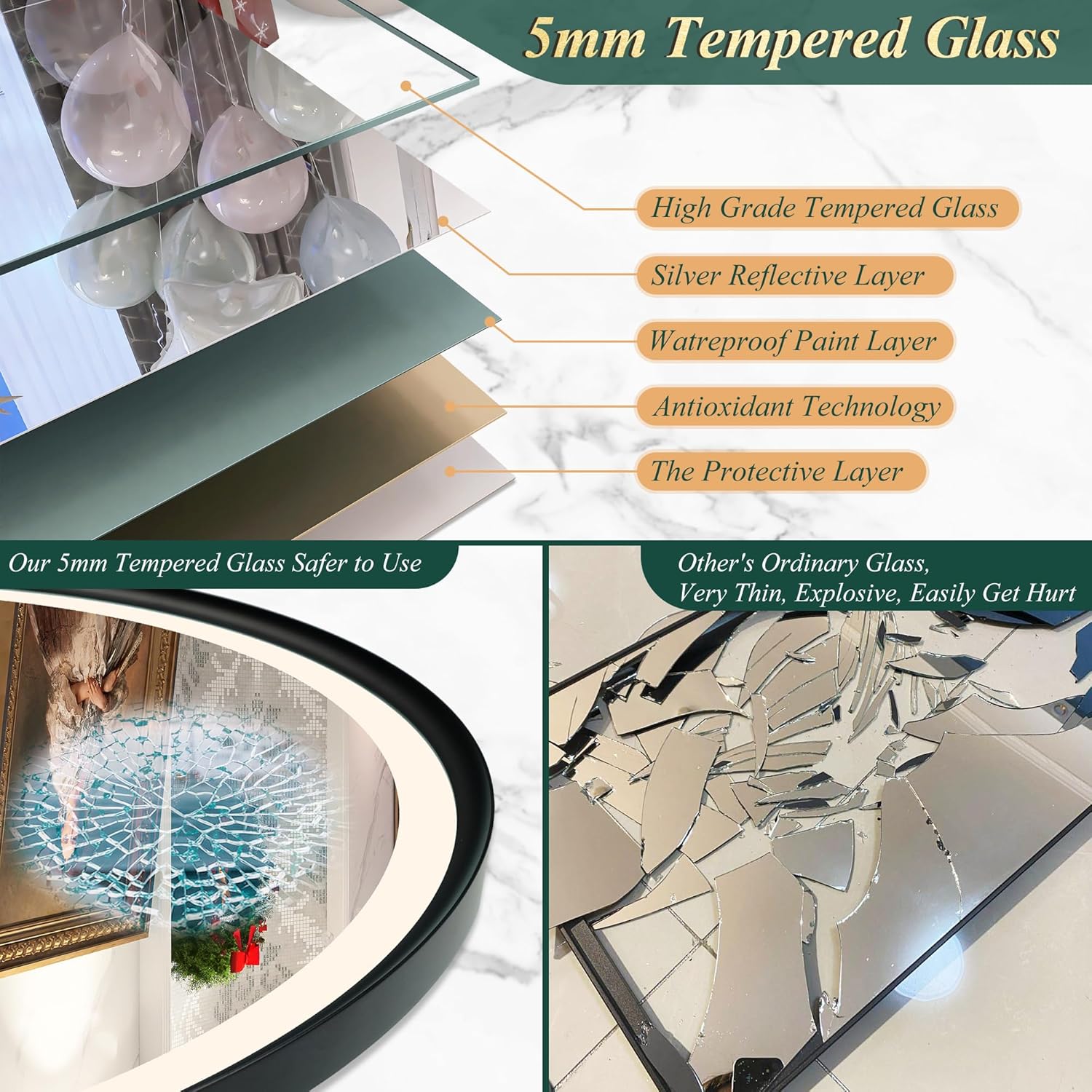 Miroir lumineux de salle de bain