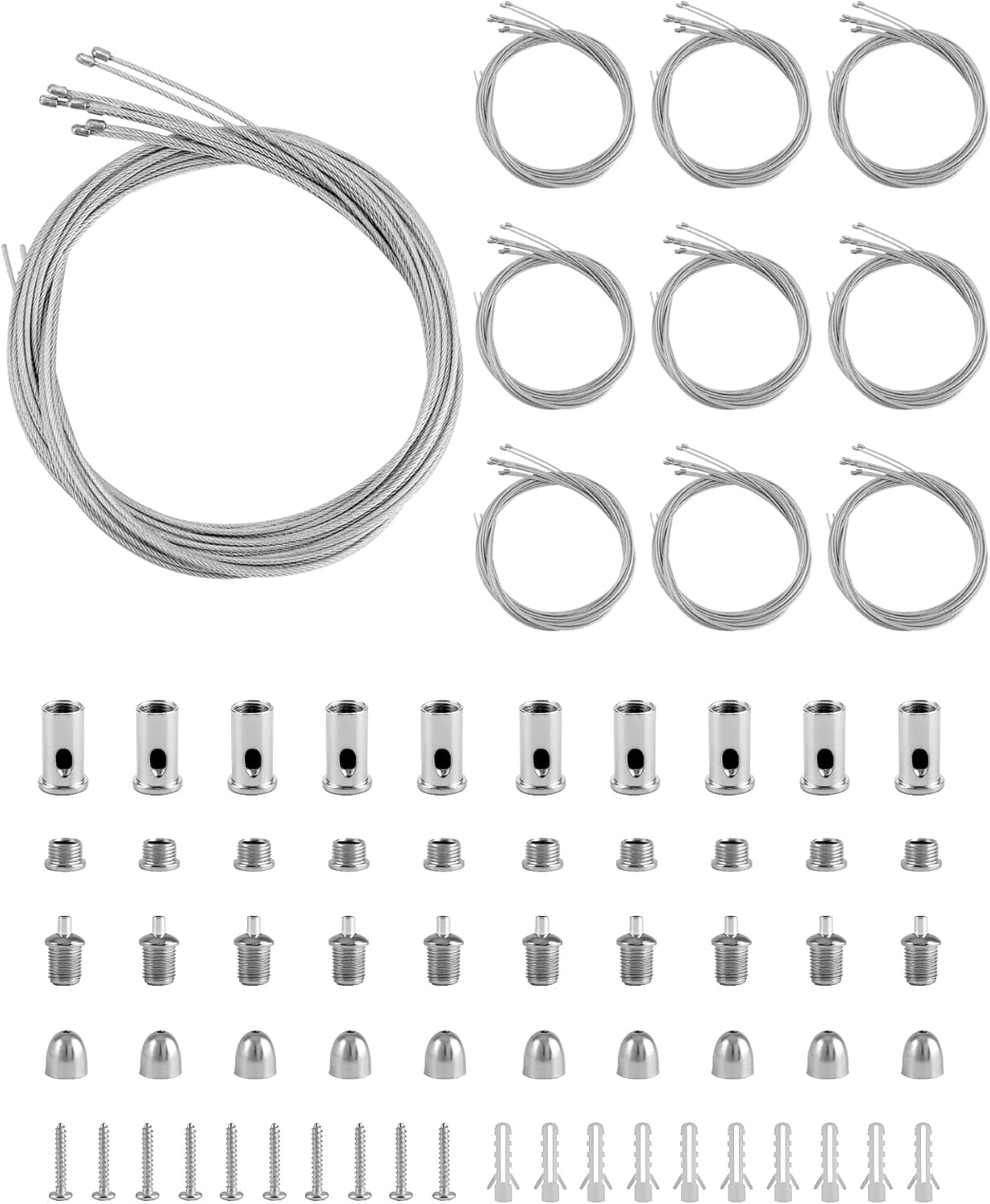 10 Pièces Câbles Crochet Acier Inoxydable 1.5 Mm X 1 M