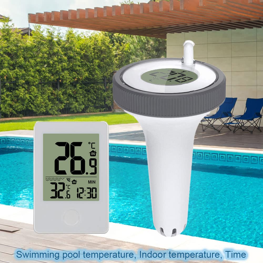 Wireless Floating Pool Thermometer Radio Connection Water Temperature ...