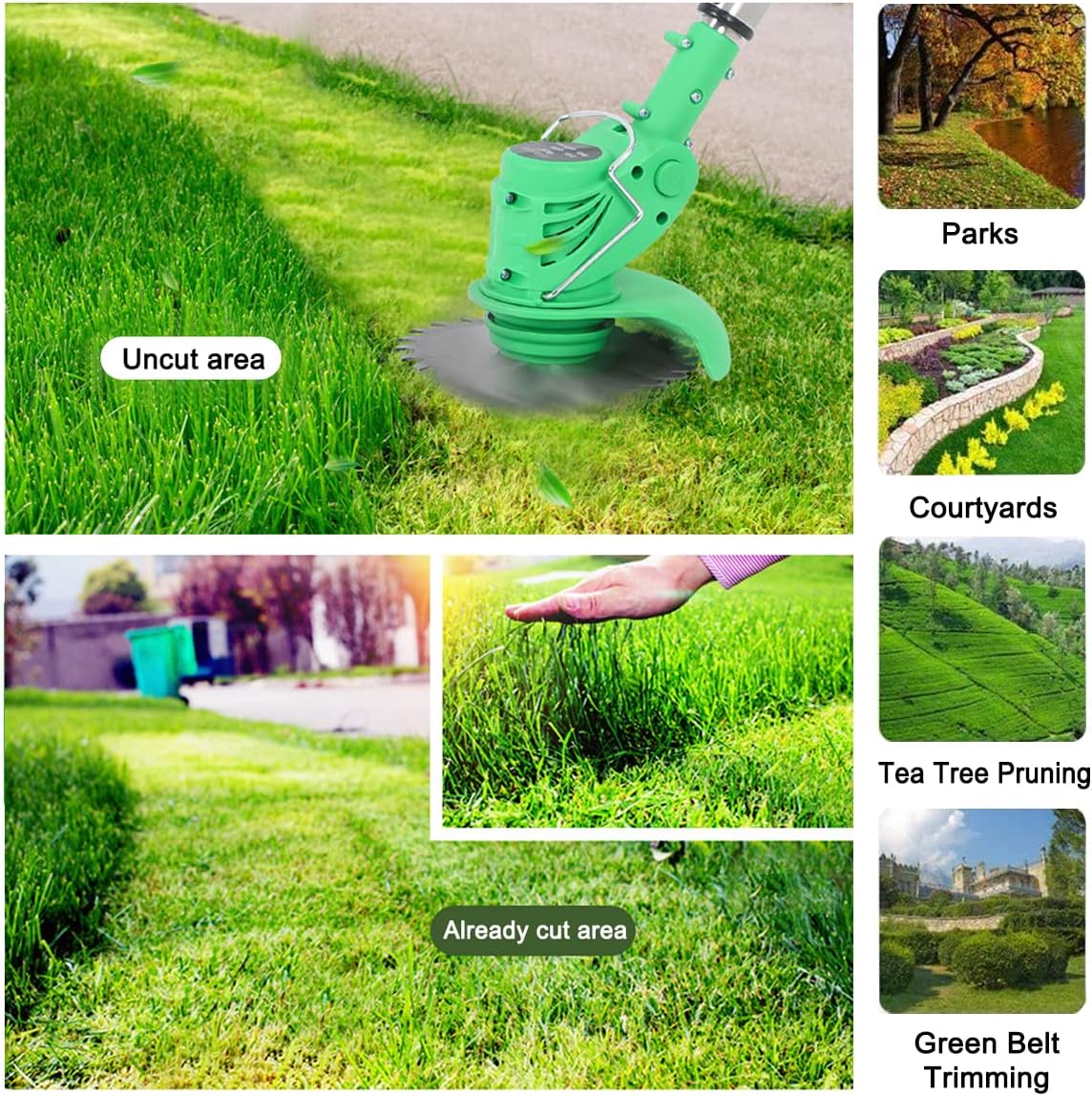 Débroussailleuse Sans Fil Avec Batterie 21 V Et Chargeur, Débroussailleuse électrique, Manche Télescopique, Sans Fil Léger Pour Couper La Pelouse, L'entretien De La Pelouse -Jardin Doux Soldes Magasin