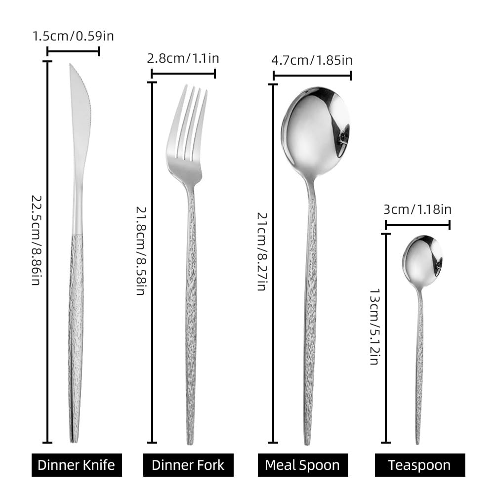 Set Posate Bambini EXZACT 4 Pezzi Acciaio Inox - Forchetta, Coltello, Cucchiaio E Cucchiaino Con Disegni - Foto 3