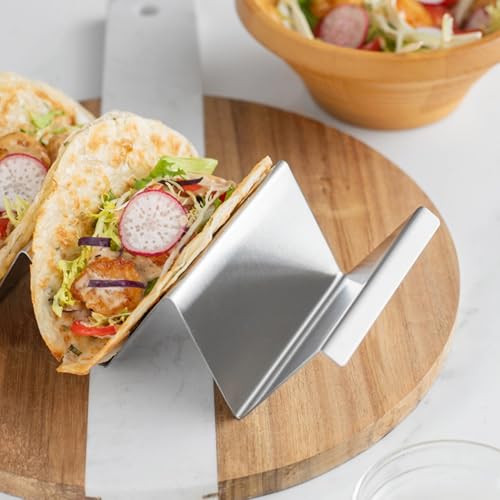 Lot De 4 Supports à Tacos En Acier Inoxydable – Chaque Support Tient 3 Tacos