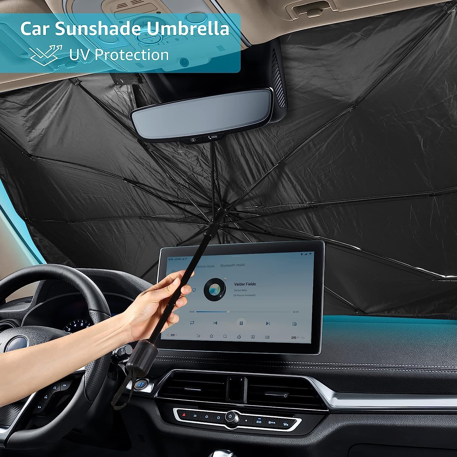Lechin - Tenda parasole per auto, magnetica, per protezione dai raggi